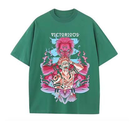 Green / XS Sukuna (Jujutsu Kaisen) Anime oversize T-Shirt