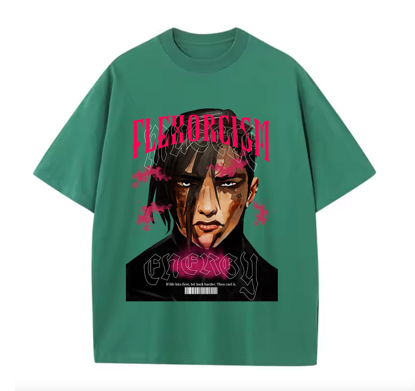 Green / XS VI Flexorcism (Arcane) Anime Oversize T-shirt