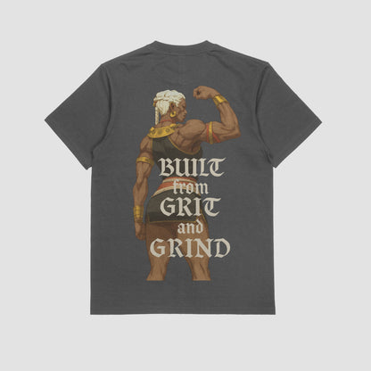 Grey / M Ambessa "Built from Grit & Grind" Gym T-shirt (Oversized)
