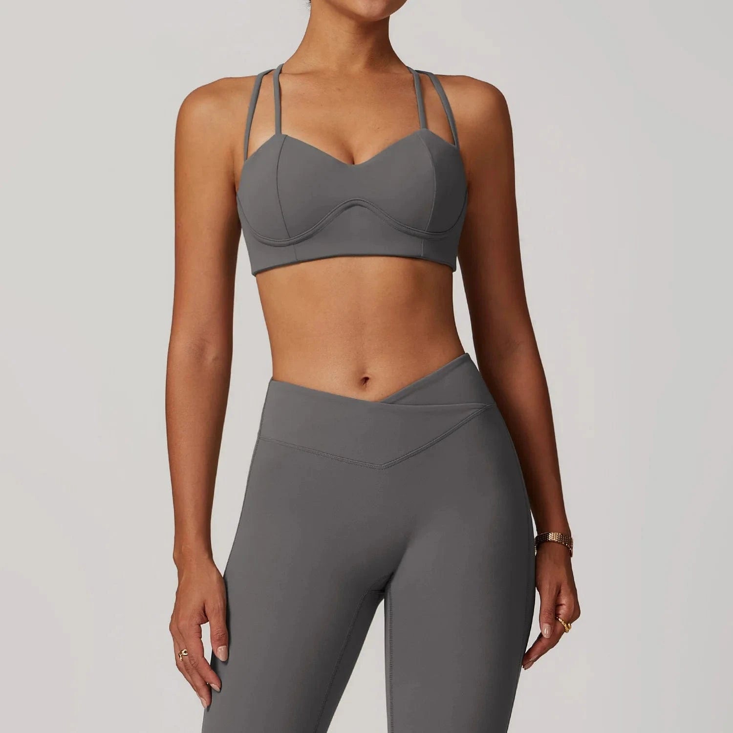 Grey / M Victorious EnduraFlow Sports Bra
