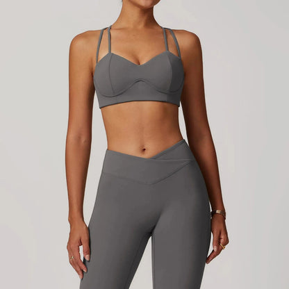 Grey / M Victorious EnduraFlow Sports Bra