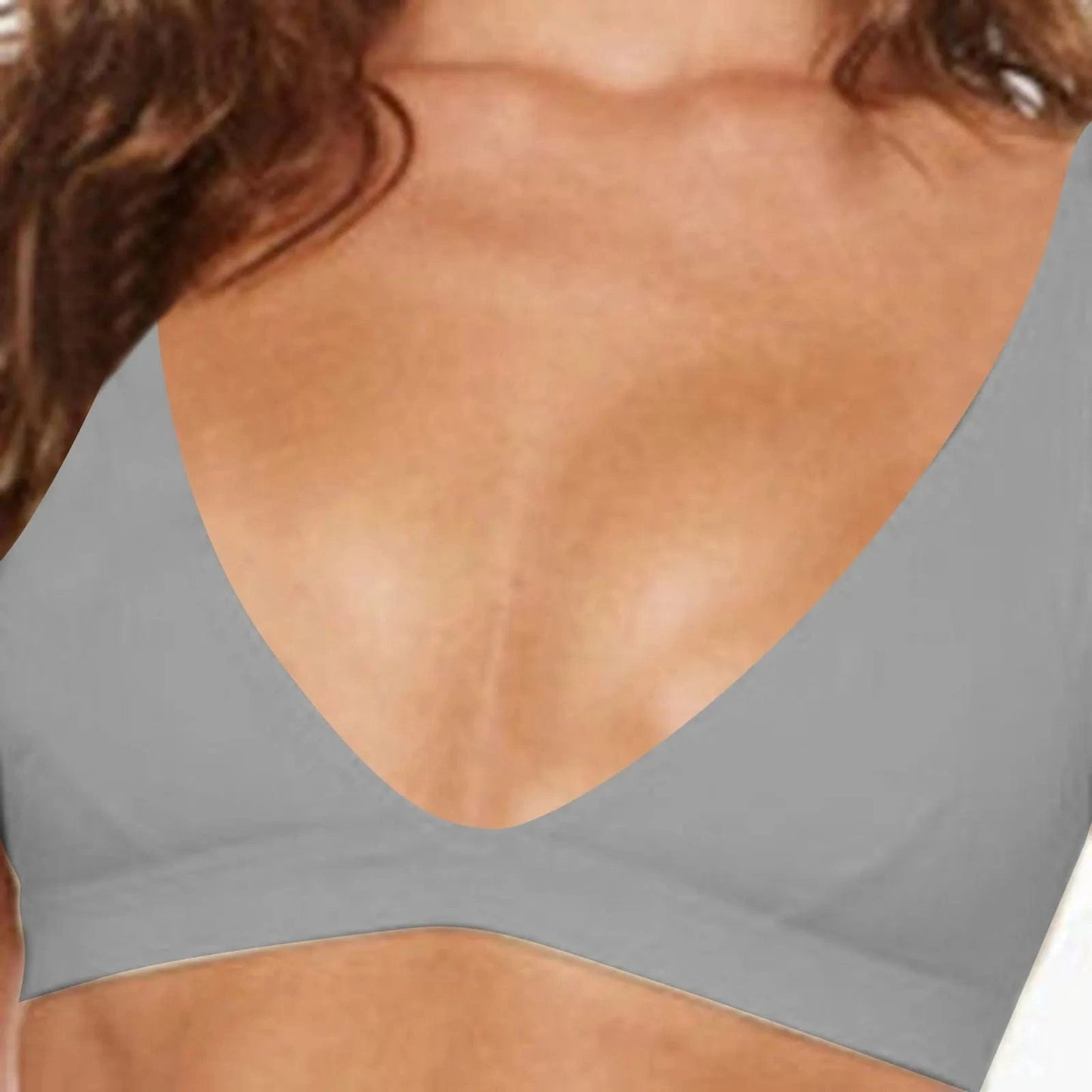 Grey / S Victorious Athena Crop Top Sports Bra - Loose, Breathable & Push-Up