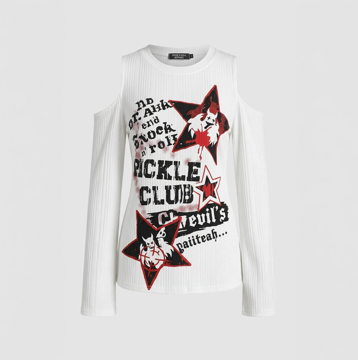 Grunge Streetwear Off Shoulder Women Top