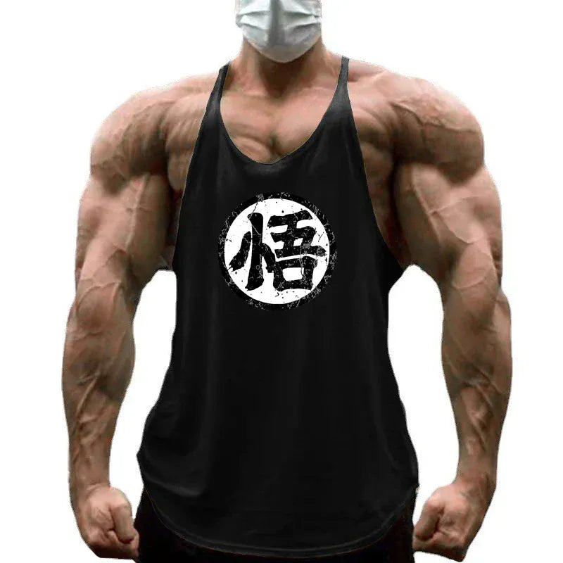 Gym Fitness Bodybuilding Tank Top/ Mens Sleeveless Y-back Tank Tops