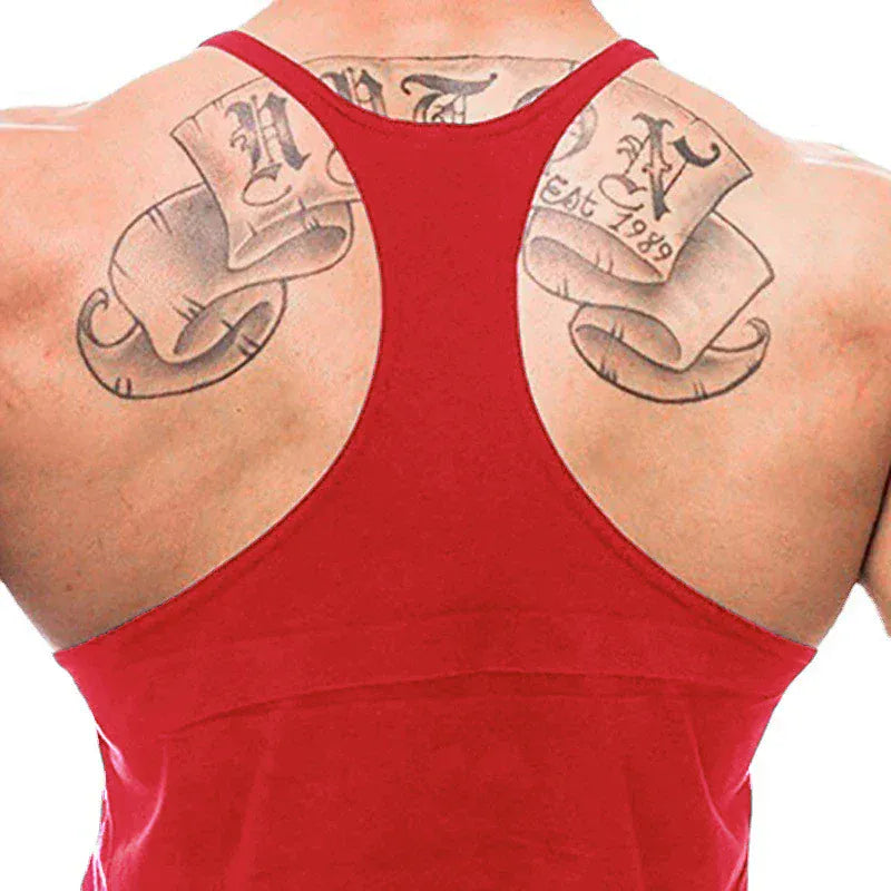 Gym Fitness Bodybuilding Tank Top/ Mens Sleeveless Y-back Tank Tops