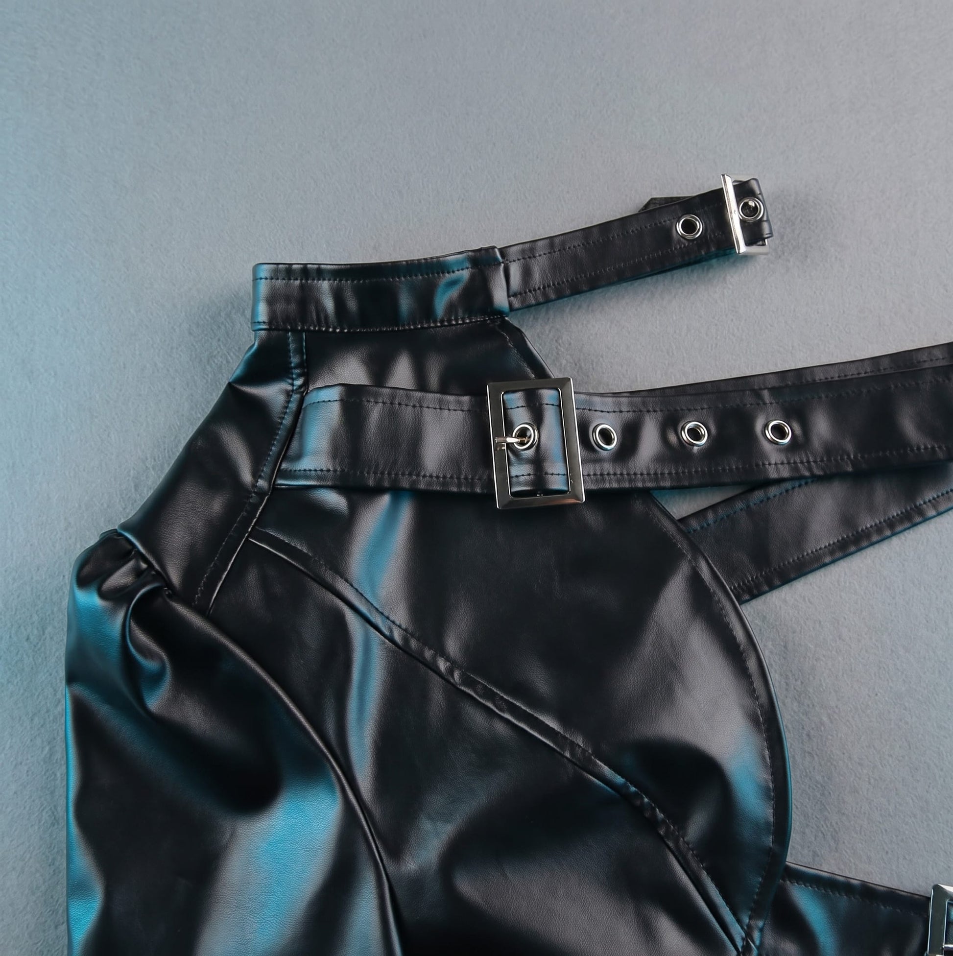 Harajuku Women Black Leather Strap (Shoulder)