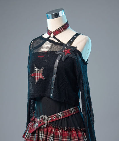 Hararajuku Dress and Top Set/ 2pc Goth