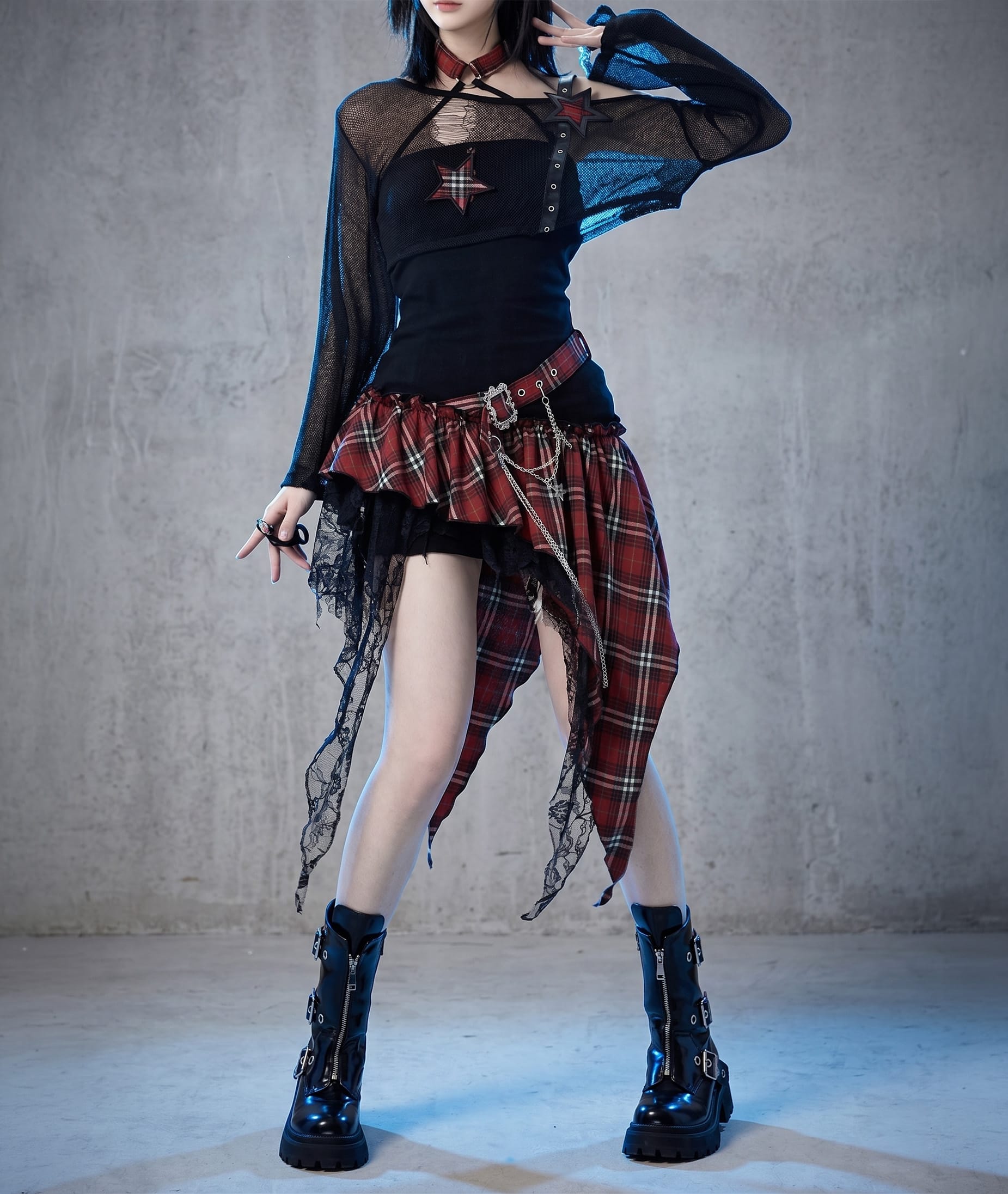 Hararajuku Dress and Top Set/ 2pc Goth