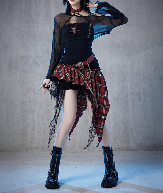 Hararajuku Dress and Top Set/ 2pc Goth