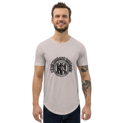 Heather Cool Grey / S Muscle Curved Hem T-Shirt