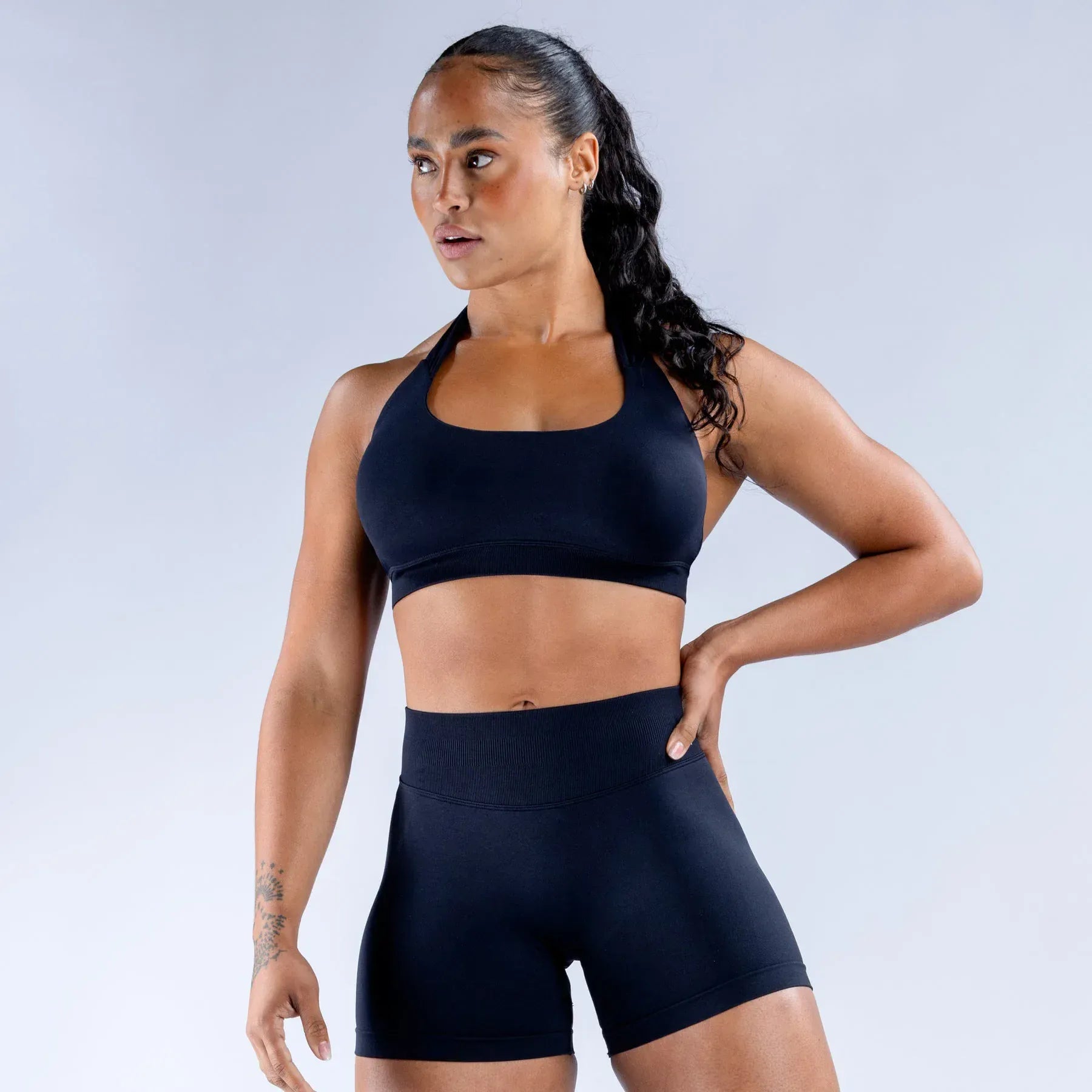 Impact Sports Bra / Women Seamless Neck Strap Yoga Bra /With Padding