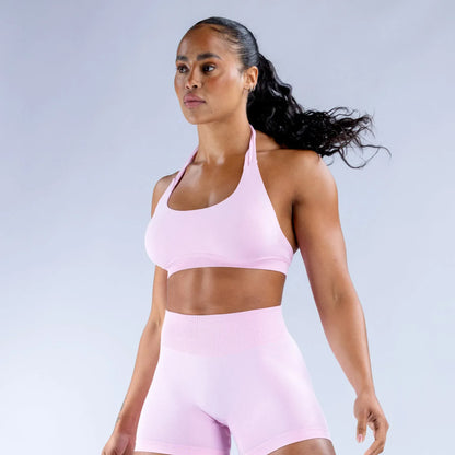 Impact Sports Bra / Women Seamless Neck Strap Yoga Bra /With Padding