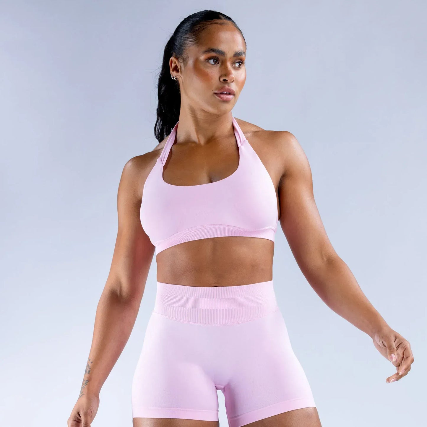 Impact Sports Bra / Women Seamless Neck Strap Yoga Bra /With Padding