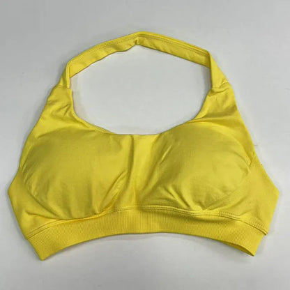 Impact Sports Bra / Women Seamless Neck Strap Yoga Bra /With Padding