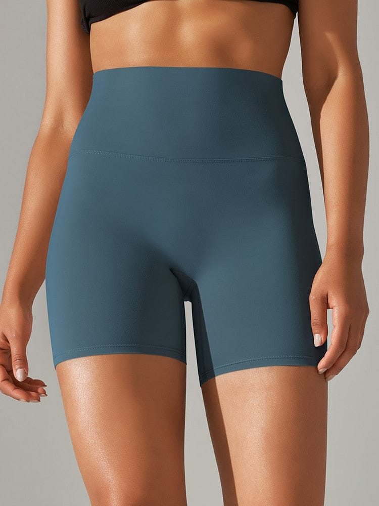 Indigo / XS Biker Shorts Medium-Height/ Women's Gym Shorts /Yoga Shorts (Ellie Survivor's Edge)