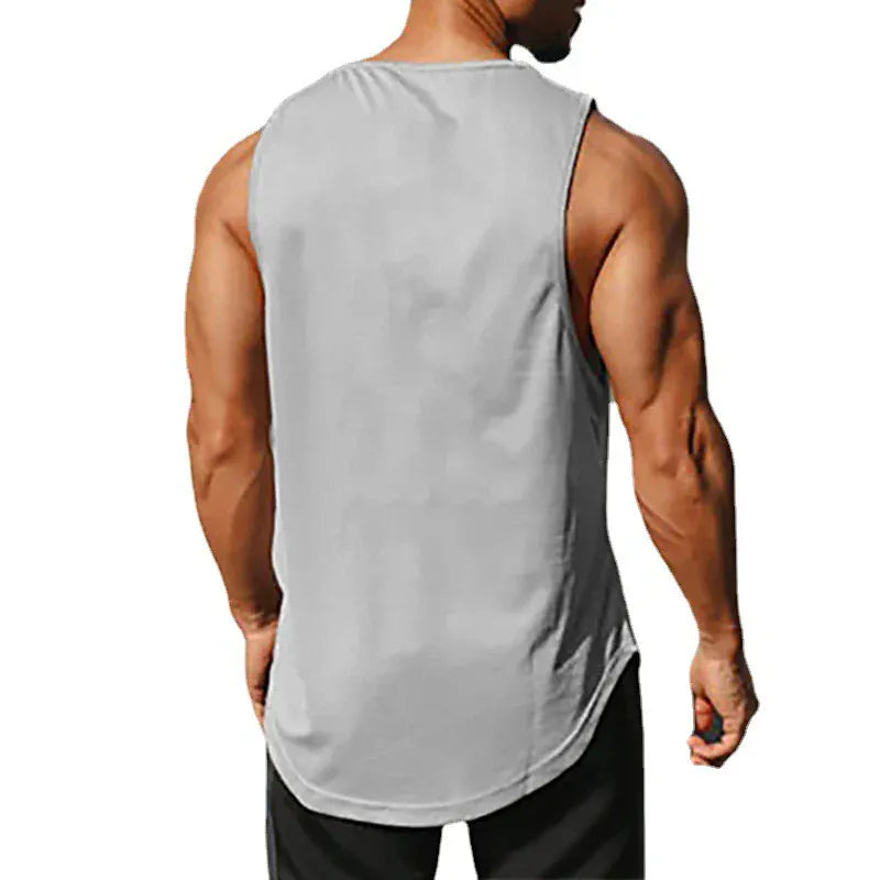 Japanese Turtle Script Printed Mens Gym Tank Top / Quick Dry Bodybuilding Tank Top