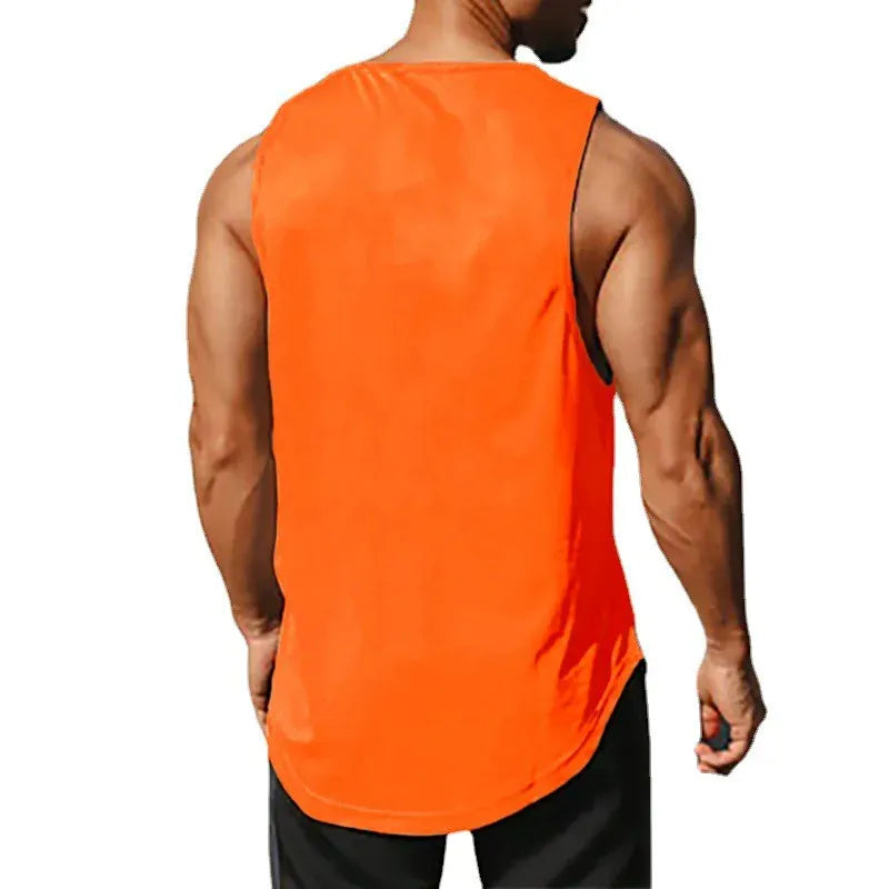 Japanese Turtle Script Printed Mens Gym Tank Top / Quick Dry Bodybuilding Tank Top