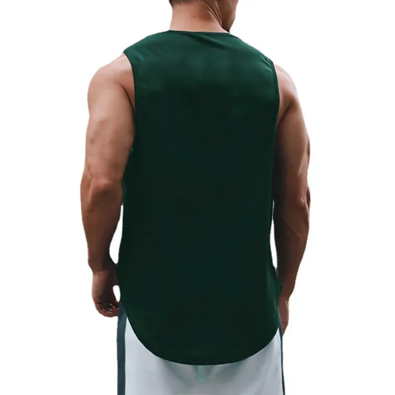 Japanese Turtle Script Printed Mens Gym Tank Top / Quick Dry Bodybuilding Tank Top