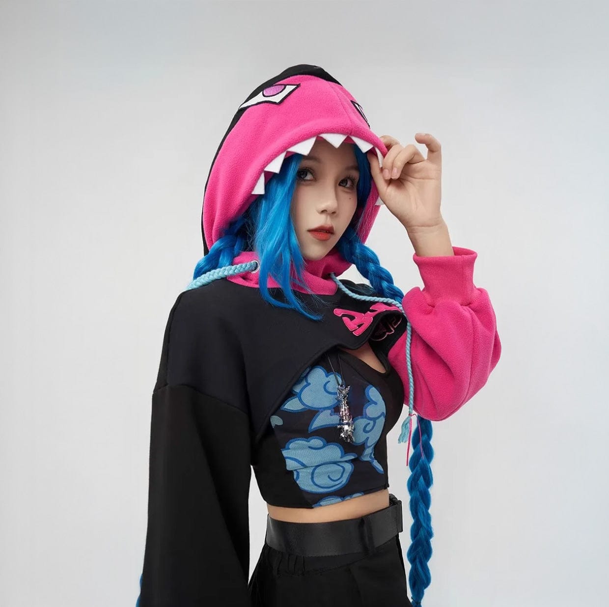Jink Shark Hoodie / S-M Victorious Jinx Shark Hoodie Arcane