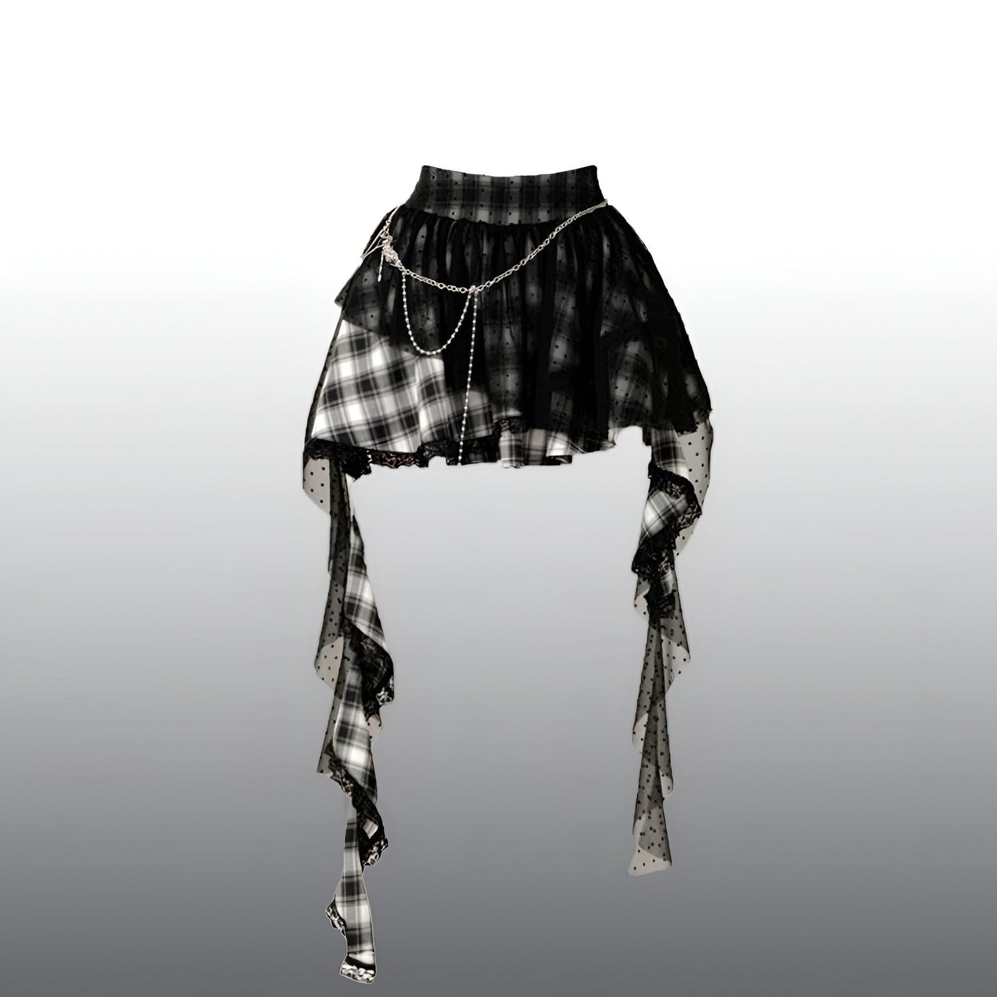 Kawaii Dark spliced lace tile skirts (Victorious Akuma Angel)
