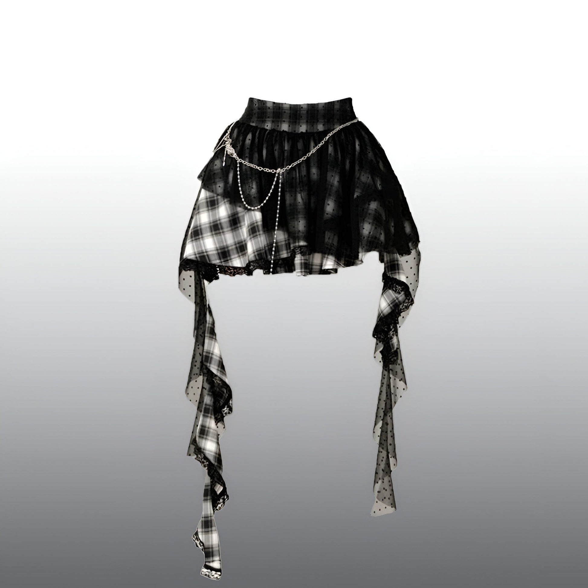 Kawaii Dark spliced lace tile skirts (Victorious Akuma Angel)