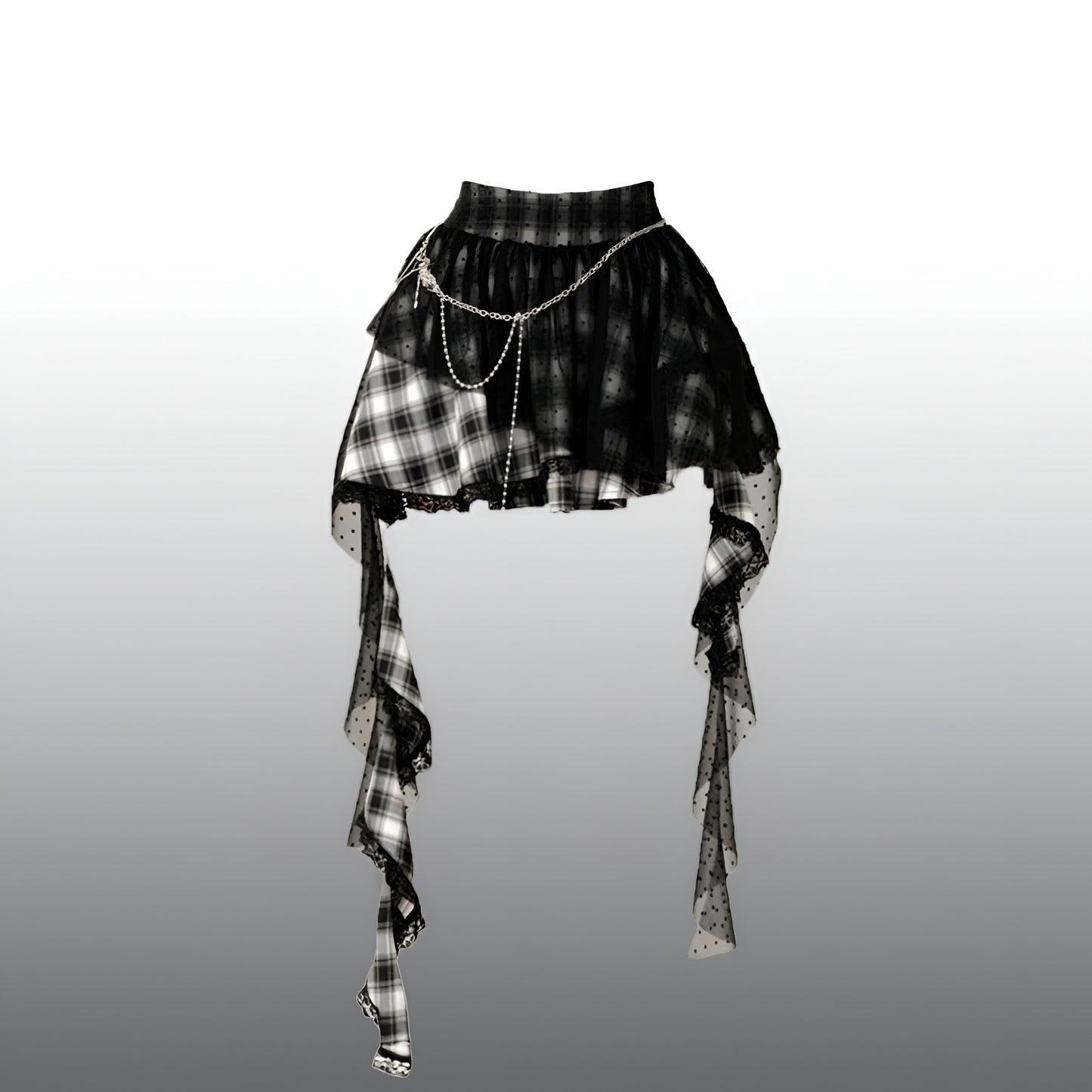 Kawaii Dark spliced lace tile skirts (Victorious Akuma Angel)