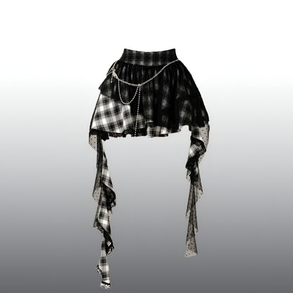 Kawaii Dark spliced lace tile skirts (Victorious Akuma Angel)