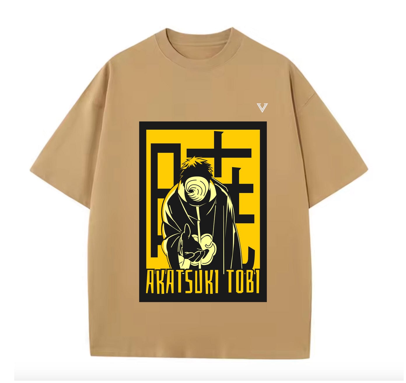 Khaki / XS Akatsuki Tobi (Naruto) Anime Oversize T-Shirt