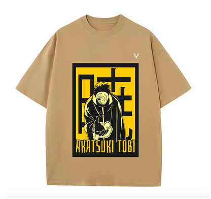 Khaki / XS Akatsuki Tobi (Naruto) Anime Oversize T-Shirt