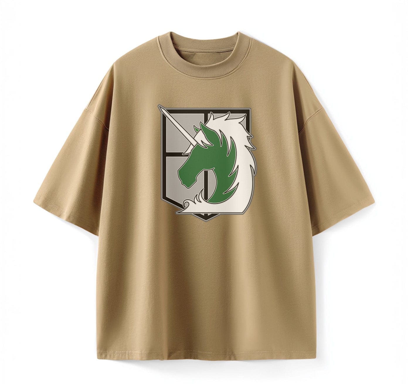 Khaki / XS Brigade (Attack On Titan) Oversize T-Shirt