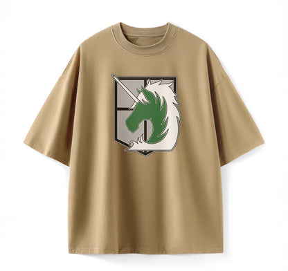 Khaki / XS Brigade (Attack On Titan) Oversize T-Shirt