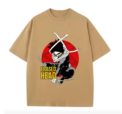 Khaki / XS Erased Head (My Hero Academia) Anime Oversize T-Shirt