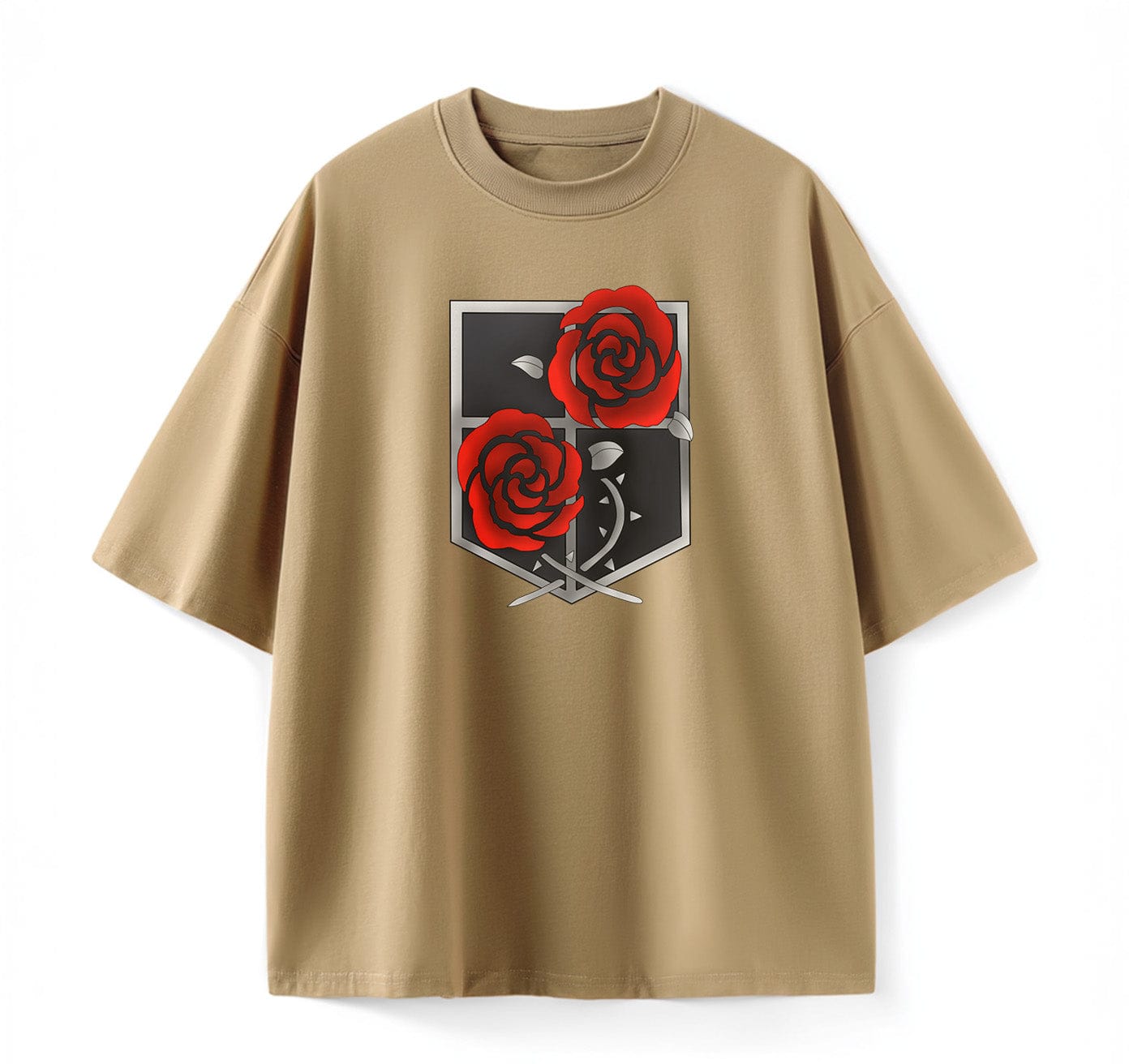 Khaki / XS Garrison (Attack On Titan) Oversize T-Shirt