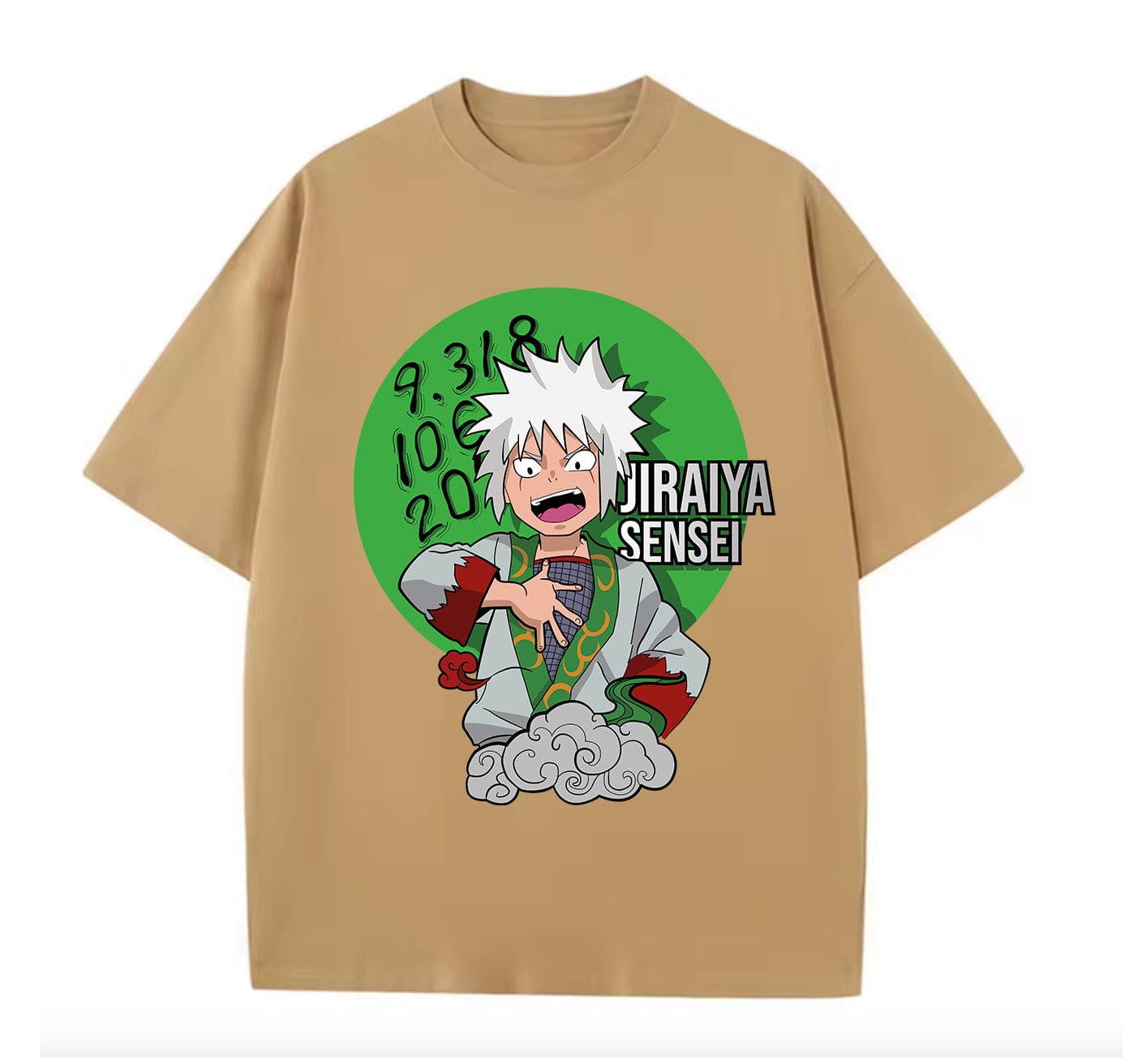 Khaki / XS Jiraiya Sensei Anime Oversize T-Shirt