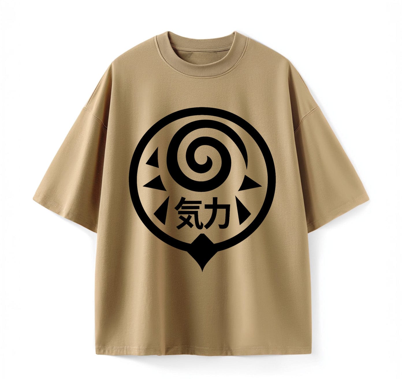Khaki / XS kanji Anime (Naruto)Oversize T-Shirt