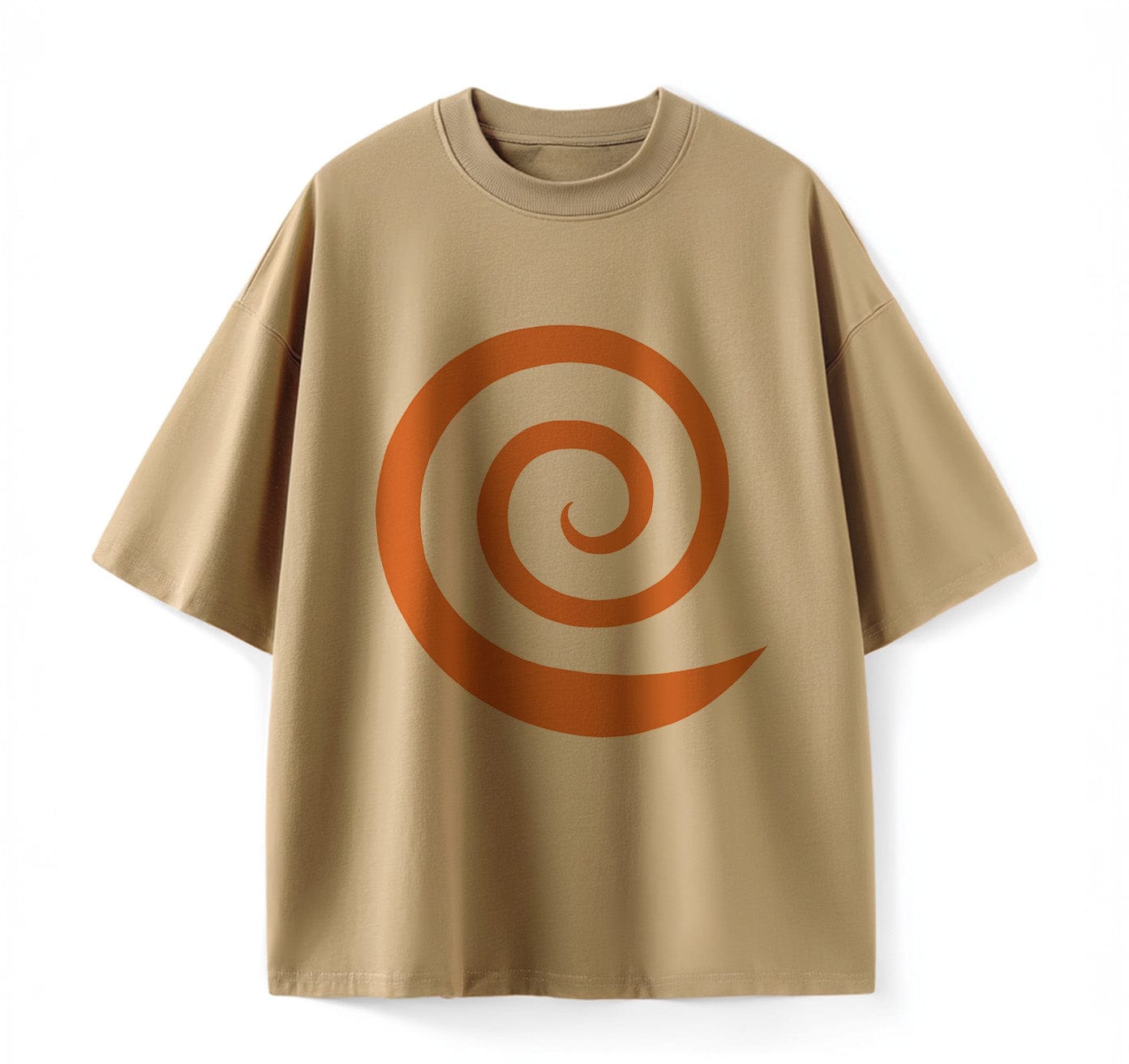 Khaki / XS Nine‑Tails Mode Anime (Naruto) Oversize T-Shirt