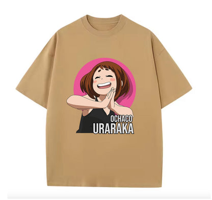 Khaki / XS Ochaco 2 (My Hero Academia) Anime Oversize T-Shirt