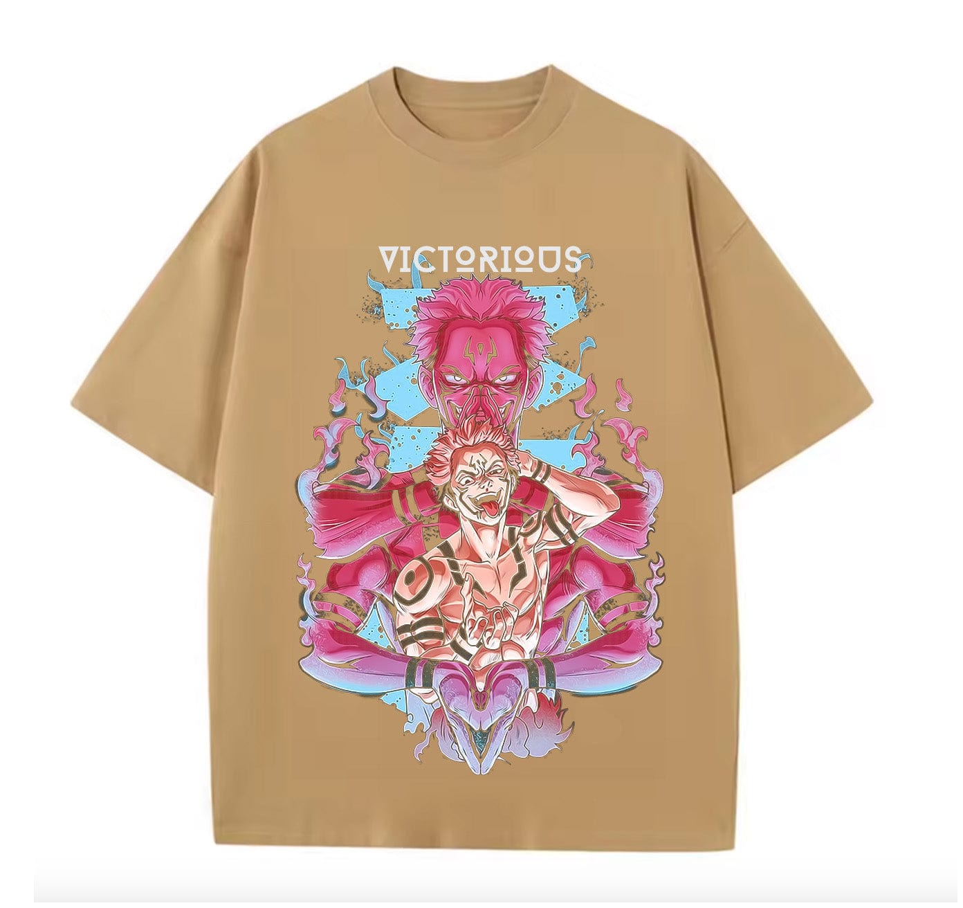 Khaki / XS Sukuna (Jujutsu Kaisen) Anime oversize T-Shirt