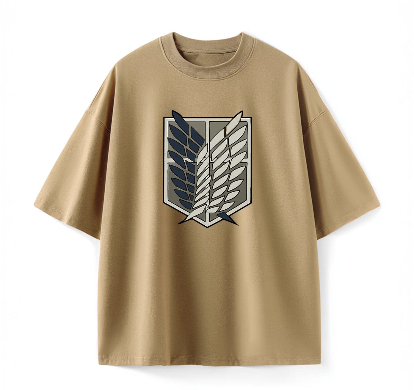 Khaki / XS Survey Corps (Attack On Titan) Oversize T-Shirt