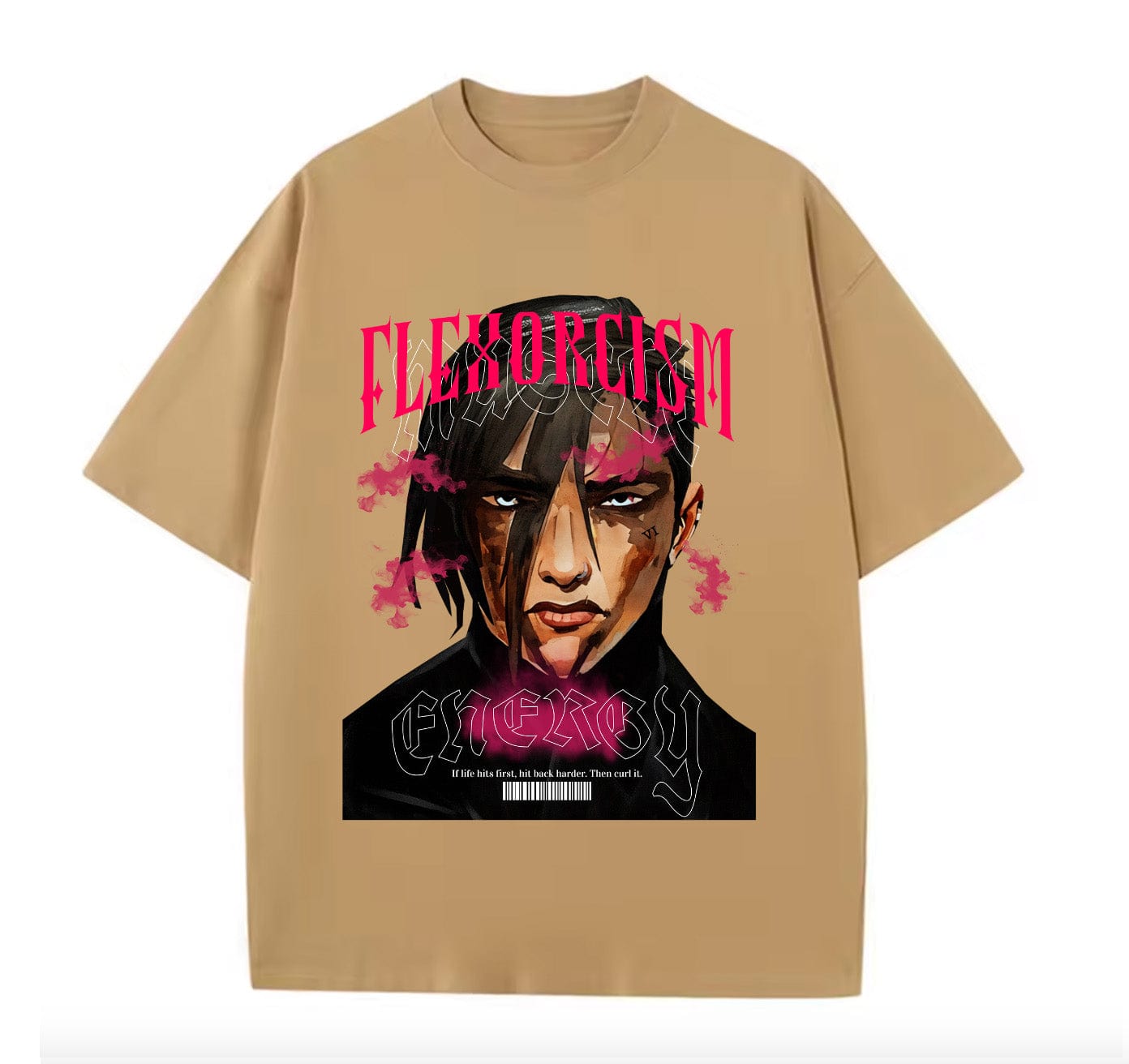 Khaki / XS VI Flexorcism (Arcane) Anime Oversize T-shirt