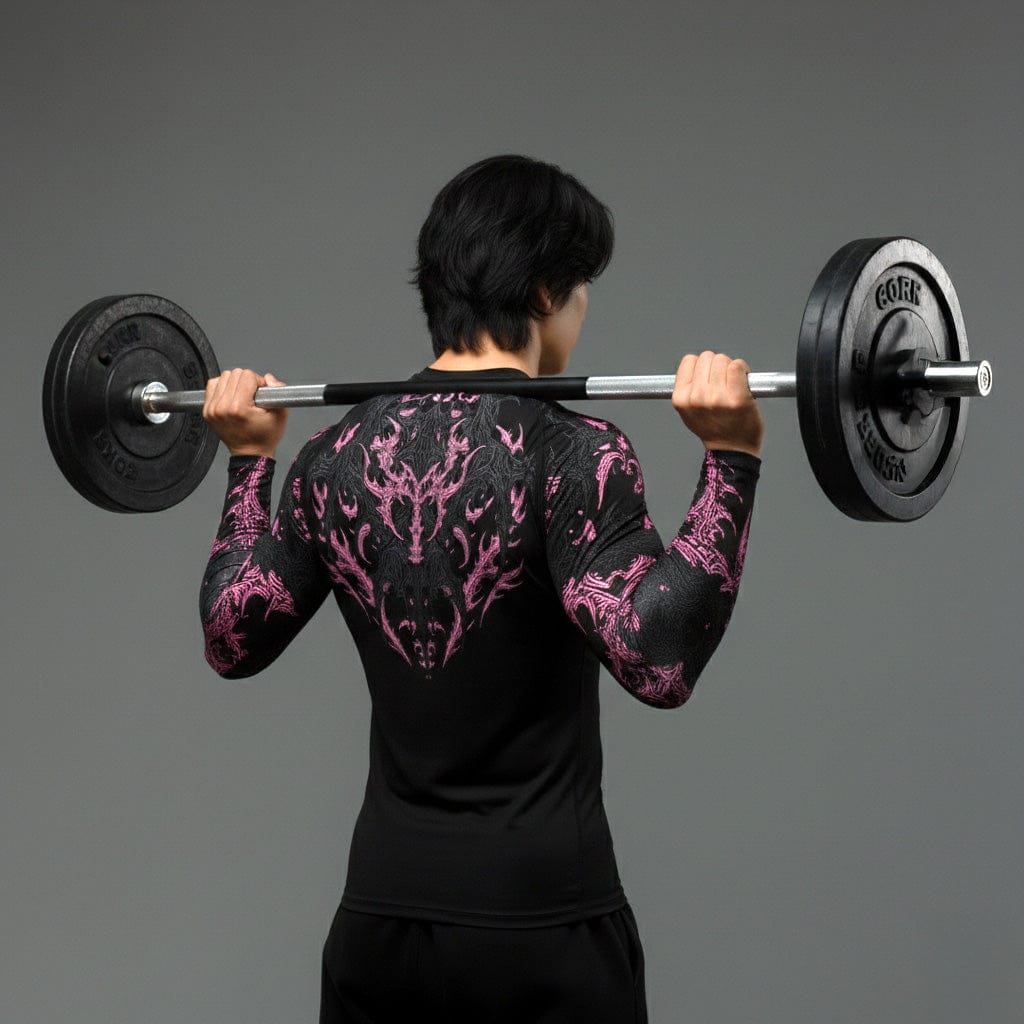 Korean Style Slim Fit Cyber Sigilism shirt - Long sleeve compression shirt