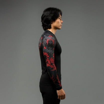 Korean Style Slim Fit Cyber Sigilism shirt - Long sleeve compression shirt