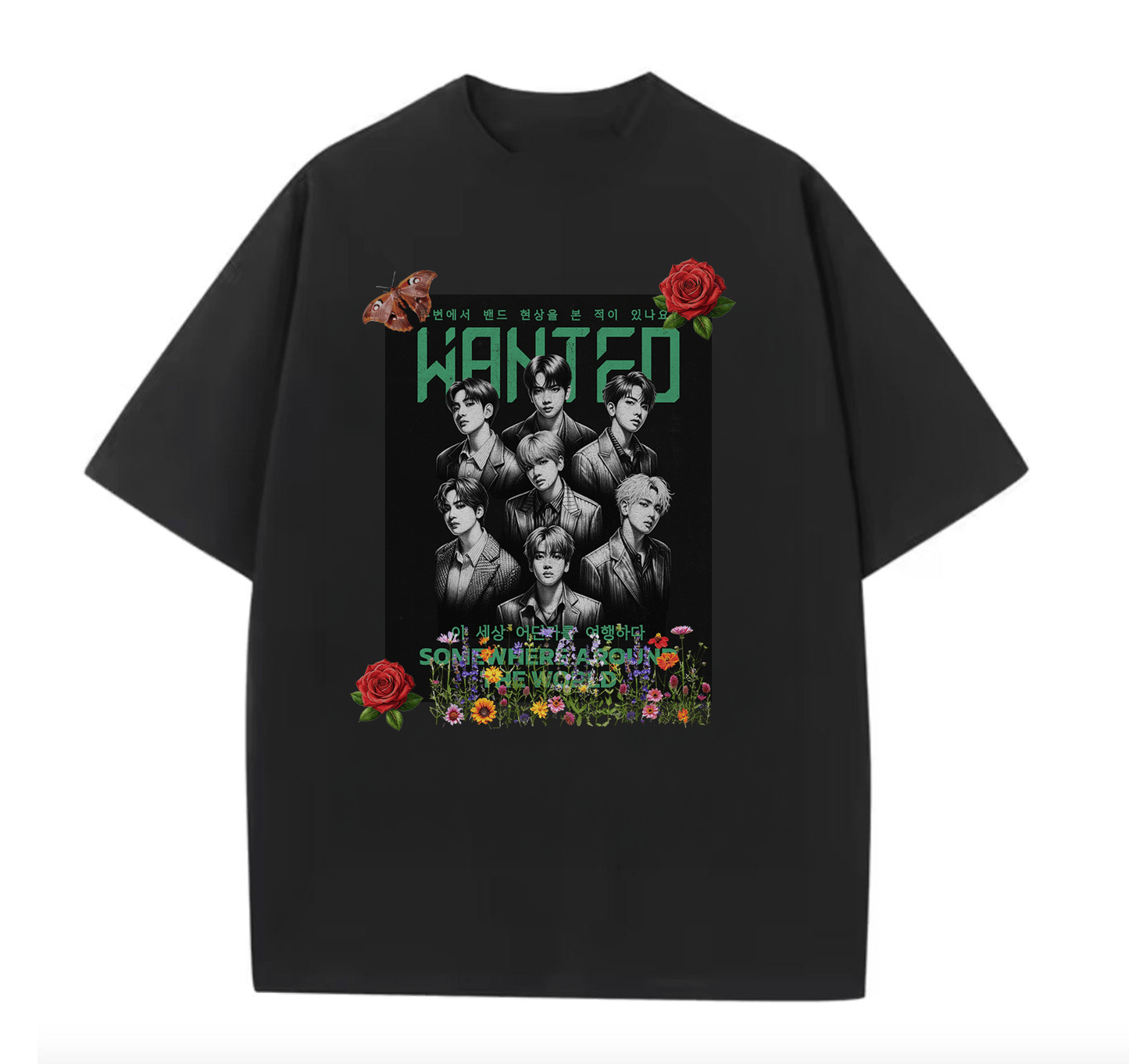 Kpop "Wanted" Oversize T-shirt (Ryomen_Vikuna Designed)