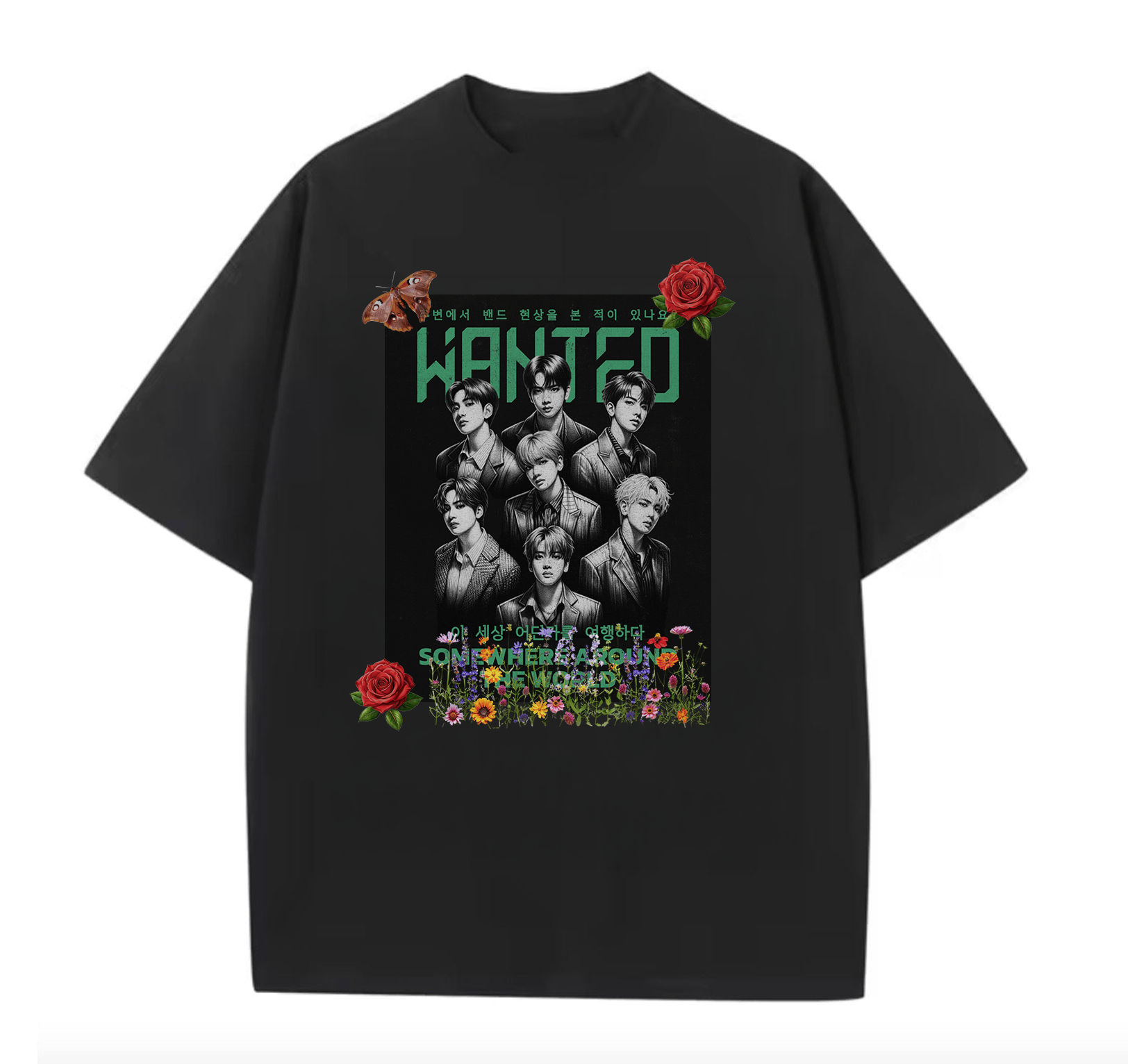 Kpop "Wanted" Oversize T-shirt (Ryomen_Vikuna Designed)