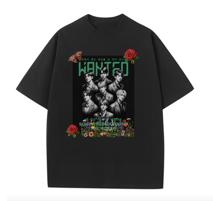 Kpop "Wanted" Oversize T-shirt (Ryomen_Vikuna Designed)