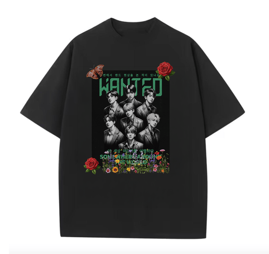Kpop "Wanted" Oversize T-shirt (Ryomen_Vikuna Designed)