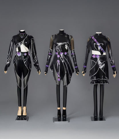 Kpop Demons Hunters Rumi, Zoey, Mira Cosplay - Black Outfits