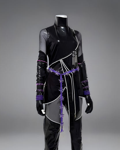 Kpop Demons Hunters Rumi, Zoey, Mira Cosplay - Black Outfits