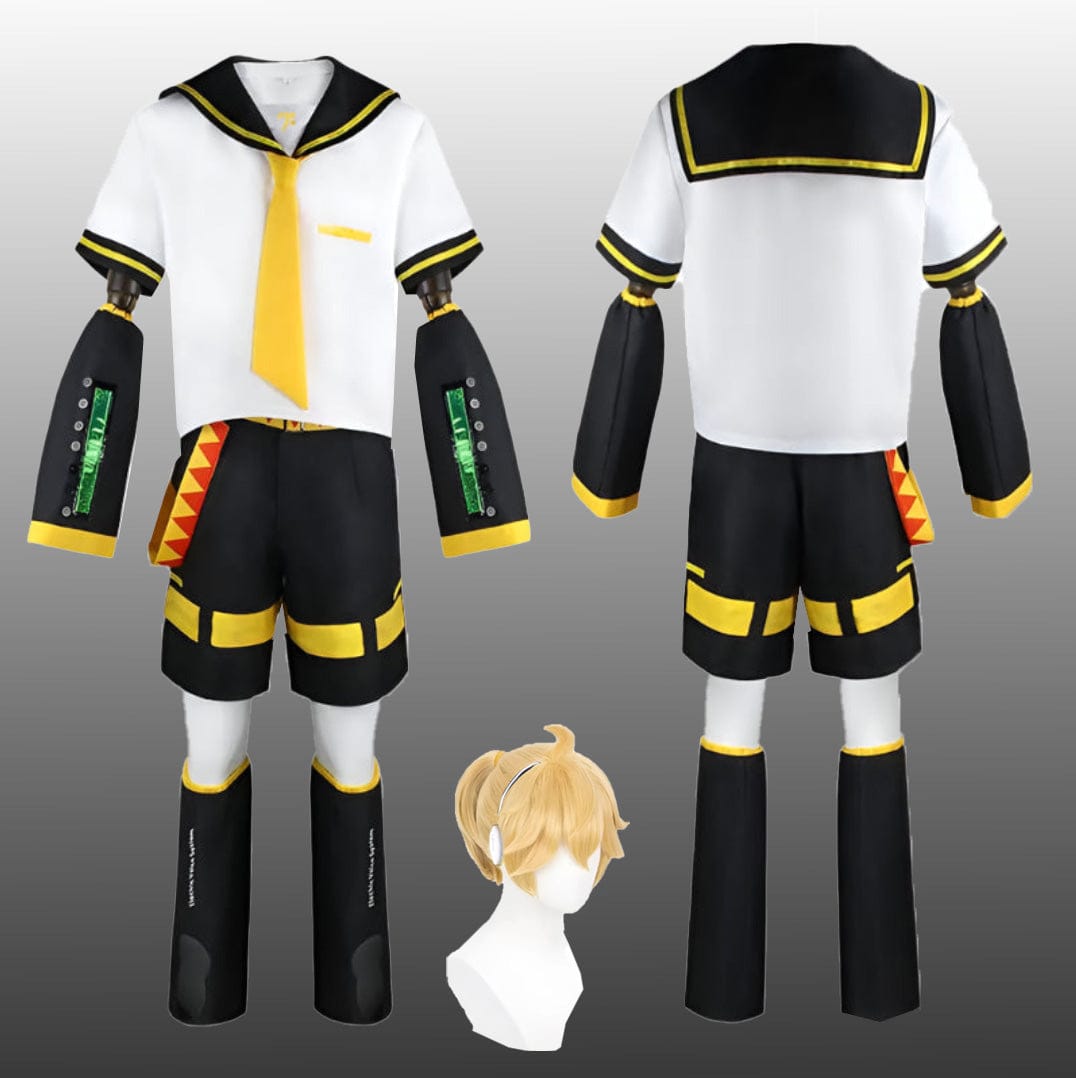 Len costume wig / XS Rin & Len Anime Cosplay  / Kagamine JK Uniform