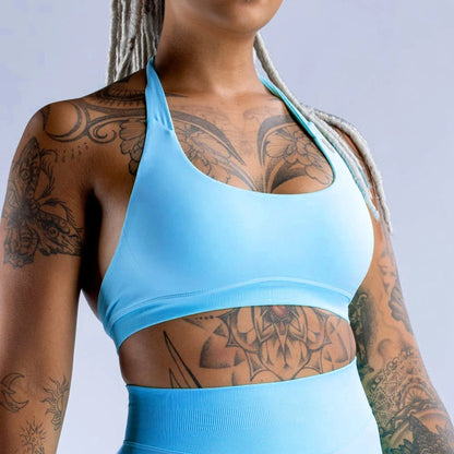 Light blue / XS Victorious Warrior Wave High Impact Sports Bra
